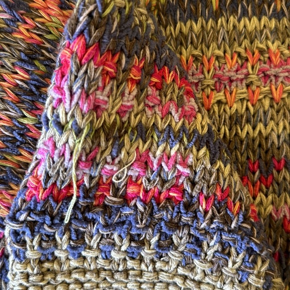 Sigrid Olsen Sport linen silk blend Hand Knit button up cardigan sweater - Picture 10 of 11